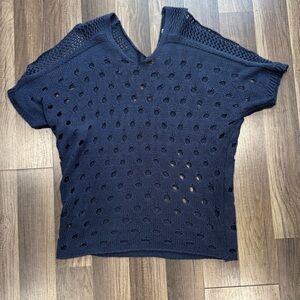 Chic Navy Knit Women's Sweater